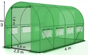 Tunel foliowy - szklarnia ogrodowa AUREA 2,5x4m - Szklarnie ogrodowe - miniaturka - grafika 2