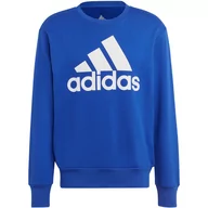 Bluzy męskie - Bluza męska adidas Essentials French Terry Big Logo niebieska IC9325 M - miniaturka - grafika 1