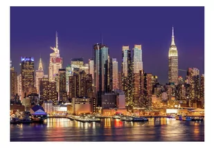 Fototapeta, NYC: Nocne miasto, 150x105 cm - Fototapety - miniaturka - grafika 1