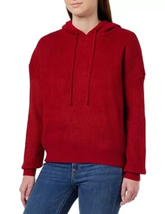 Sookie Damska bluza z kapturem z dzianiny 23719387-SO01, czerwona, XS/S, czerwony, XS-S - Bluzy damskie - miniaturka - grafika 1