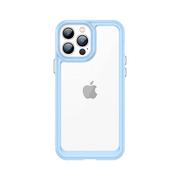 Etui i futerały do telefonów - Etui Outer Braders sztywny pokrowiec z żelową ramką do iPhone 13 Pro Max niebieski - miniaturka - grafika 1