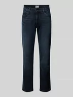 Spodnie męskie - Jeansy o kroju regular fit z 5 kieszeniami - miniaturka - grafika 1