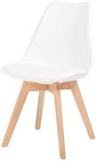 Krzesła - Edomator.pl Krzesło do jadalni DSW DAW Eames BOLONIA - białe z poduszką - miniaturka - grafika 1