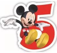 Urodziny dziecka - PROCOS DISNEY Świeczka cyferka piątka "5" Myszka Mickey - 1 szt. 83153 - miniaturka - grafika 1