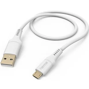 Kabel HAMA Ładujący/data Flexible USB-A - microUSB 1.5m Biały - Kable - miniaturka - grafika 1