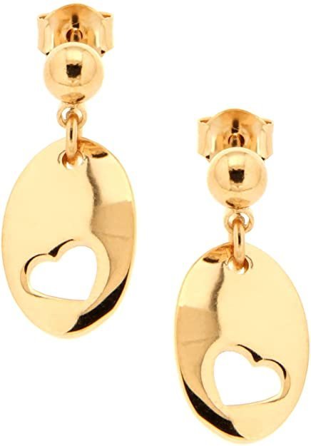Kolczyki Bijoux złote serce romantyczny motyw Prezent Love Kocham Cię