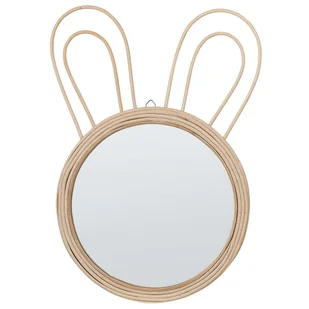 Rattanowe Lustro Ścienne Królik Ø 28 Cm Naturalne Golong - Lustra - miniaturka - grafika 1