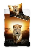 Pościel dla dzieci - Carbotex Pościel bawełniana 160x200 Lew Africa poszewka 70x80 - miniaturka - grafika 1