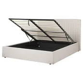 Łóżka dla dzieci i młodzieży - Łóżko z pojemnikiem VION 160 x 200 cm Beżowy B452036 - miniaturka - grafika 1