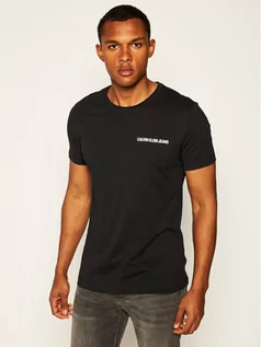 Koszulki męskie - Calvin Klein Jeans T-Shirt Institutional J30J307852 Czarny Regular Fit - grafika 1