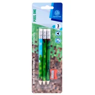 Zabawki kreatywne - Ołówki Grafitowe Trójkątne Hb Jumbo Astrakids Pixel One 3Szt + Temperówka - miniaturka - grafika 1