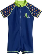 Kąpielówki dla chłopców - Playshoes Jednoczęściowy krokodyl dla dzieci, ochrona przed promieniowaniem UV, 11 - Marine, 74-80 - miniaturka - grafika 1