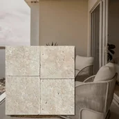 Kostki brukowe i krawężniki - Tiles Trawertyn Blend Mix Bębnowany 15,25x15,25x3 cm - miniaturka - grafika 1