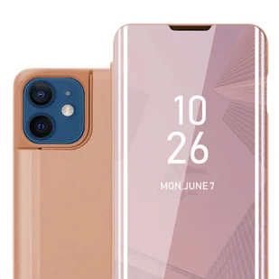 Pokrowiec Do Apple iPhone 12 / 12 PRO w Etui RÓŻOWY KUNZYT  Case Cover Obudowa Ochronny Cadorabo - Etui i futerały do telefonów - miniaturka - grafika 1