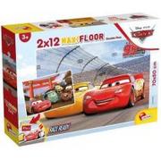 Puzzle - Lisciani Giochi 86542 Disney Supermaxi 2 x 12 Cars-Auta puzzle dla dzieci, wielokolorowe 86542 - miniaturka - grafika 1