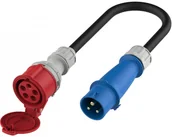 Ładowarki do samochodów elektrycznych - PLATINET EV ADAPTER 22KW CEE female to 7KW male CEE plug single-phase, max 3.68KW @16A,0.2M - miniaturka - grafika 1