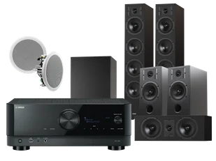 Kino domowe Yamaha RX-V6A (czarny) + Diva 6 + 3 + 7 (czarny) + RD 260 (biały) + Basso 880 (czarny) - Kino domowe - miniaturka - grafika 1