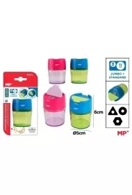 Temperówka z pojemnikiem podwójna MIX - Temperówki - miniaturka - grafika 1