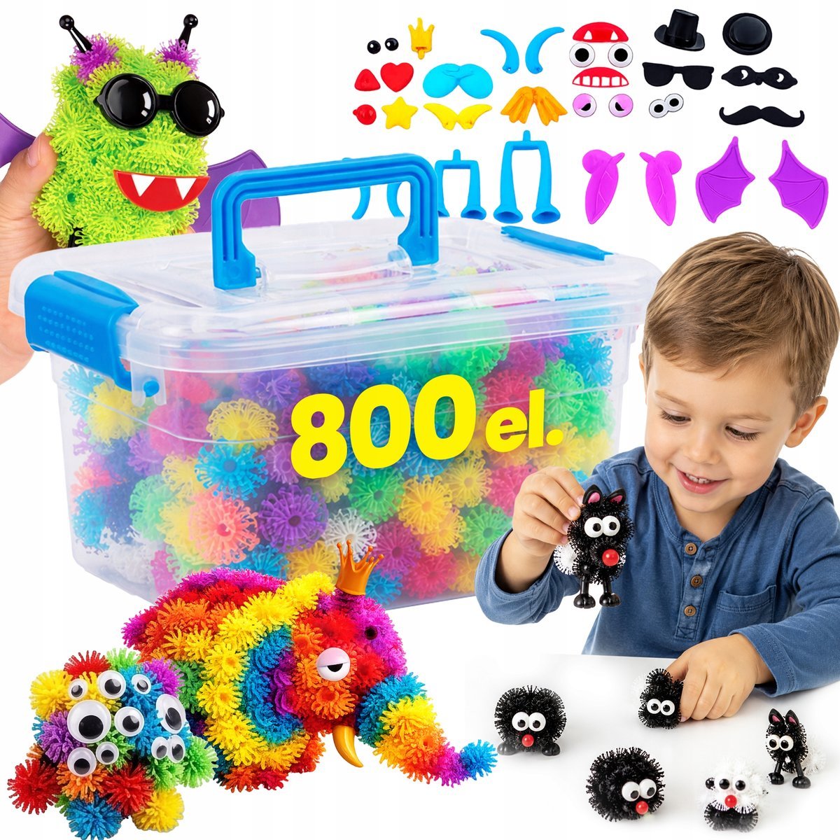 RZEPY CZEPY KLOCKI KREATYWNE DLA DZIECI DO ZABAWY NA PREZENT ZESTAW 800 szt