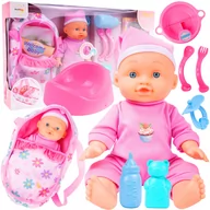 Lalki dla dziewczynek - Lalka Bobas Nosidełko Siusiająca Mówiąca Nocnik - miniaturka - grafika 1