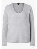 Swetry damskie - More & More Sweter w kolorze jasnoszarym - miniaturka - grafika 1