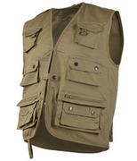 Odzież trekkingowa męska - Mil-Tec Polowanie na czas dostawy wynosi około  dni roboczych i wędkarzy kamizelka Woodland, khaki, 3 XL 10701004-907 - miniaturka - grafika 1