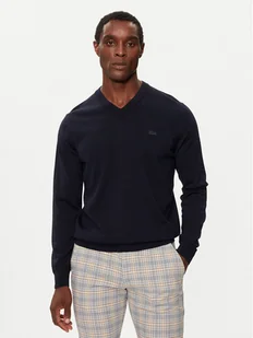 Lacoste Sweter AH1990 Granatowy Regular Fit - Swetry męskie - miniaturka - grafika 1