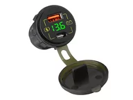 Ładowarki samochodowe - 75-699# Ładowarka samochodowa montażowa usb+usb-c m18a - miniaturka - grafika 1