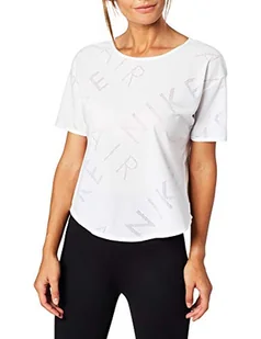 Nike Damski W NK SS TOP AIR T-shirt, biały/(czarny), M - Koszulki i topy damskie - miniaturka - grafika 1