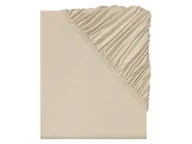 Prześcieradła - LIVARNO home Prześcieradło z dżerseju z gumką, 140-160 x 200 cm (Beżowy) - miniaturka - grafika 1