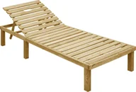 Leżaki ogrodowe - Elior Brązowy leżak ogrodowy drewniany - Sofor - miniaturka - grafika 1