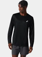 Koszulki męskie - Asics Longsleeve Core Ls 2011C340 Czarny Ahletic Fit - miniaturka - grafika 1
