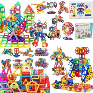 MAGNETYCZNE KLOCKI NEODYMOWE ZESTAW 128 ELEMENTÓW - Klocki - miniaturka - grafika 1