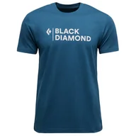 Koszulki sportowe męskie - Koszulka męska Black Diamond M Mini Stacked Ss Tee Rozmiar: L / Kolor: niebieski - miniaturka - grafika 1