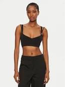 Koszulki i topy damskie - Patrizia Pepe Top 8K0282/K236-K103 Czarny Regular Fit - miniaturka - grafika 1