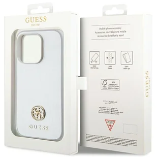 Guess GUHCP15XPS4DGPS iPhone 15 Pro Max 6.7" srebrny/silver hardcase Strass Metal Logo - Etui i futerały do telefonów - miniaturka - grafika 8