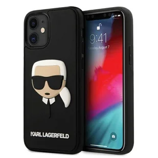 KARL LAGERFELD Karl Lagerfeld 3D Rubber Karl`s Head - Etui na iPhone 12 mini (czarny) KLHCP12SKH3DBK - Etui i futerały do telefonów - miniaturka - grafika 1