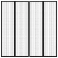 Moskitiery - VidaXL Lumarko Moskitiera na drzwi z magnesami, 2 szt., czarna, 220x100 cm! 314687 VidaXL - miniaturka - grafika 1