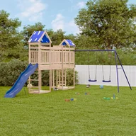Place zabaw - vidaXL Plac zabaw do ogrodu, lite drewno sosnowe - miniaturka - grafika 1