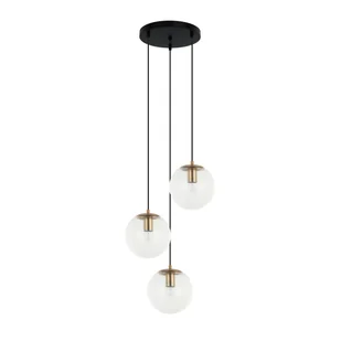 Potrójna lampa wisząca, mosiądz PND-58867-3S-BK-BRO z serii SARPO  - Lampy sufitowe - miniaturka - grafika 1
