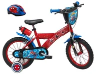 Rowery - 'A.T.L.A.S. Rower dziecięcy 14'''' Spiderman/Marvel wyposażony w 2 hamulce, ozdobna płyta przednia, tylna puszka i kask Spiderman w zestawie!' - miniaturka - grafika 1