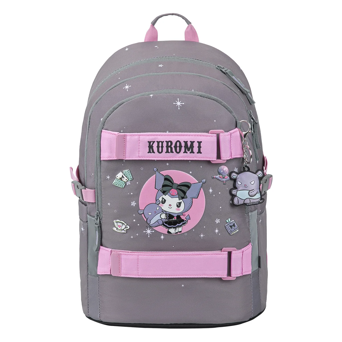 BAAGL Plecak szkolny Skate Kuromi Grey Ergonomiczny 25L 29x43x20 cm Szary dla dziewczynki