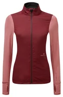 Kurtki i kamizelki sportowe damskie - RONHILL Kurtka biegowa damska TECH HYPERCHILL JACKET bordowa - miniaturka - grafika 1