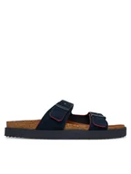 Klapki i japonki męskie - Tommy Hilfiger Klapki Cork Adjustable Suede Sandal FM0FM05869 Granatowy - miniaturka - grafika 1