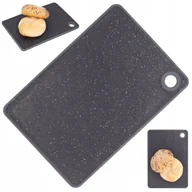 Deski do krojenia - Deski deska do krojenia 23x16 cm mała plastikowa czarna kuchenna solidna - miniaturka - grafika 1