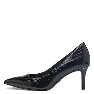 Tamaris Damskie czółenka 1-1-22424-41, Black Croco, 39 EU, Czarny, krokodyl, 39 eu - Czółenka - miniaturka - grafika 1