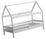 Łóżeczka i kojce - ŁÓŻKO DZIECIĘCE DOMEK BARIERKA MATERAC 160X80 BIEL - miniaturka - grafika 1