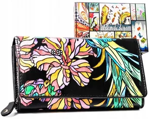 Rovicky Damski portfel na zatrzask wykonany ze skóry naturalnej - Portfele - miniaturka - grafika 1