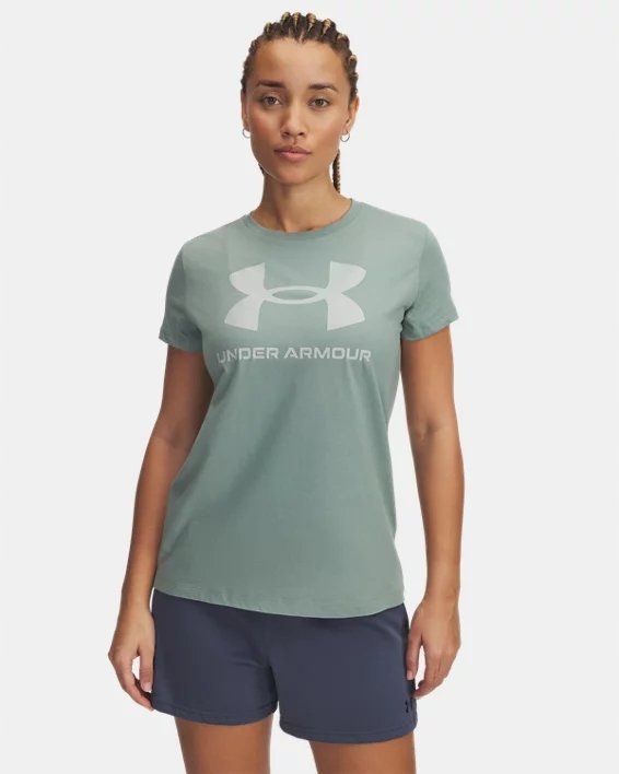 KOSZULKA DAMSKA T-SHIRT DAMSKI SPORTOWY UNDER ARMOUR Rival Logo SS S