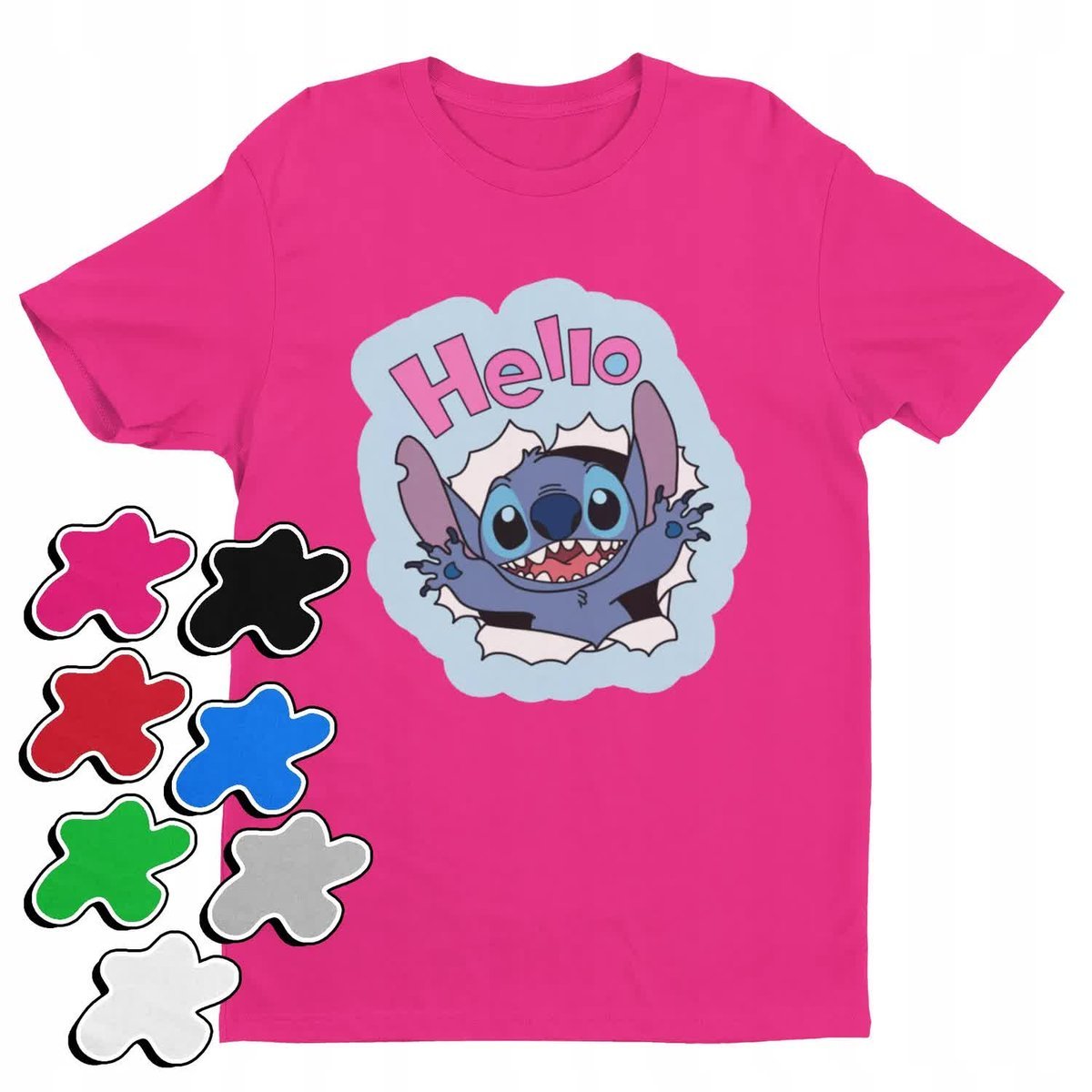 Koszulka T-Shirt Dziecięca Z Nadrukiem Duży Wybór Lilo Stitch -M 134-140